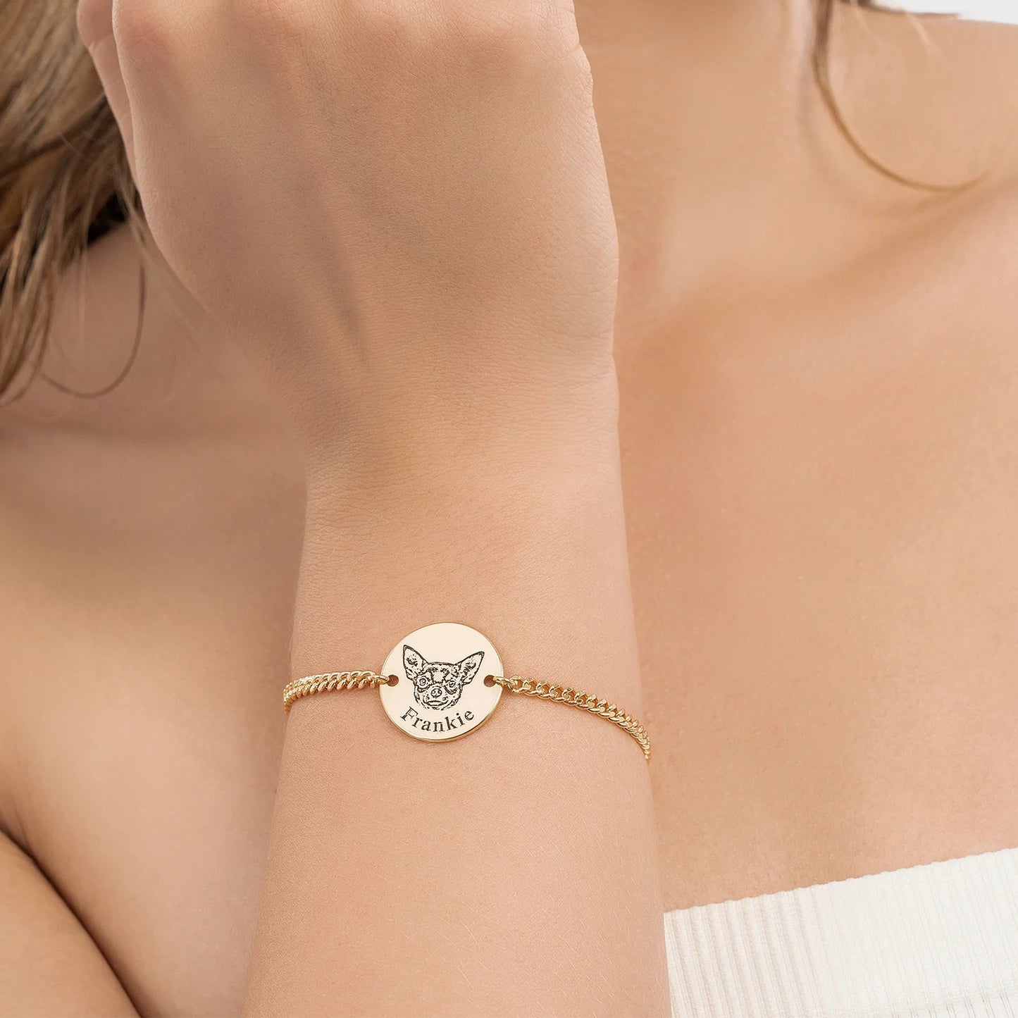 Pulsera personalizada con rostro de mascota