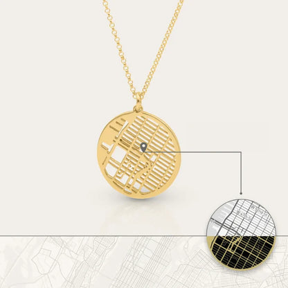 Collar personalizado con mapa