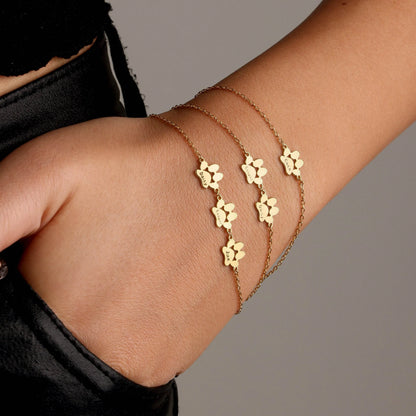 Pulsera de huella personalizada con nombre