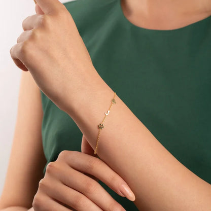 Pulsera personalizada con iniciales en horizontal